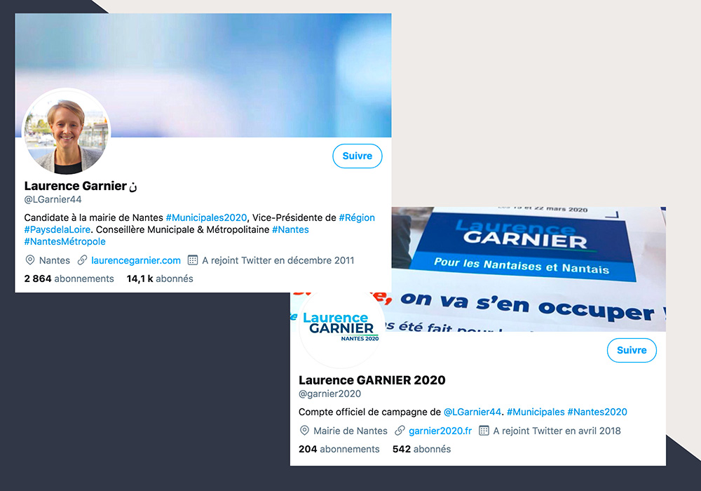 Les comptes Twitter de Laurence Garnier
