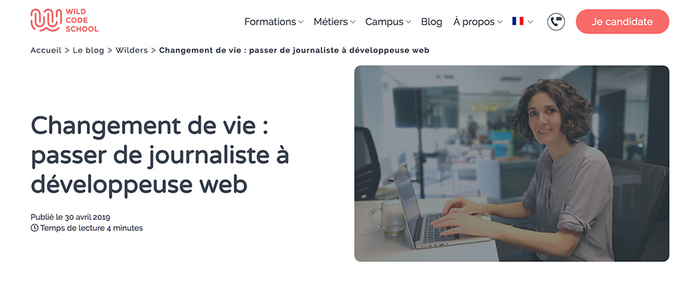 Portrait d'une développeuse web à Nantes